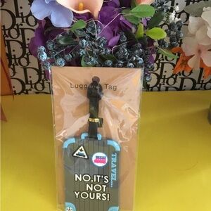 Travel Luggage Tag - Black and Blue